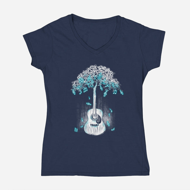 Sound of Nature-womens v-neck tee-jun087