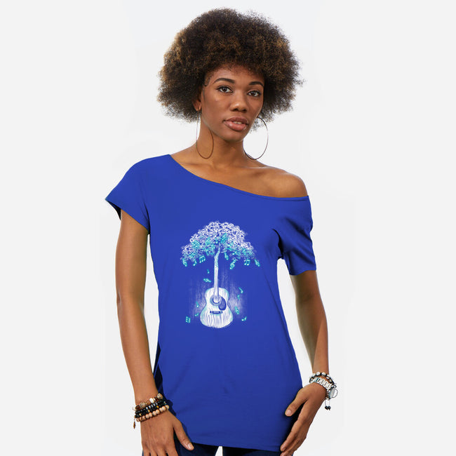 Sound of Nature-womens off shoulder tee-jun087