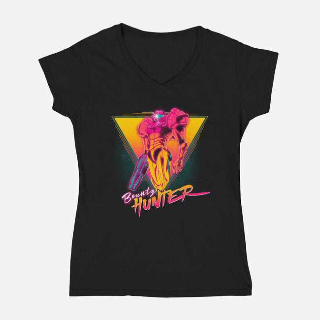 Space Bounty Hunter-womens v-neck tee-ddjvigo