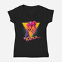 Space Bounty Hunter-womens v-neck tee-ddjvigo