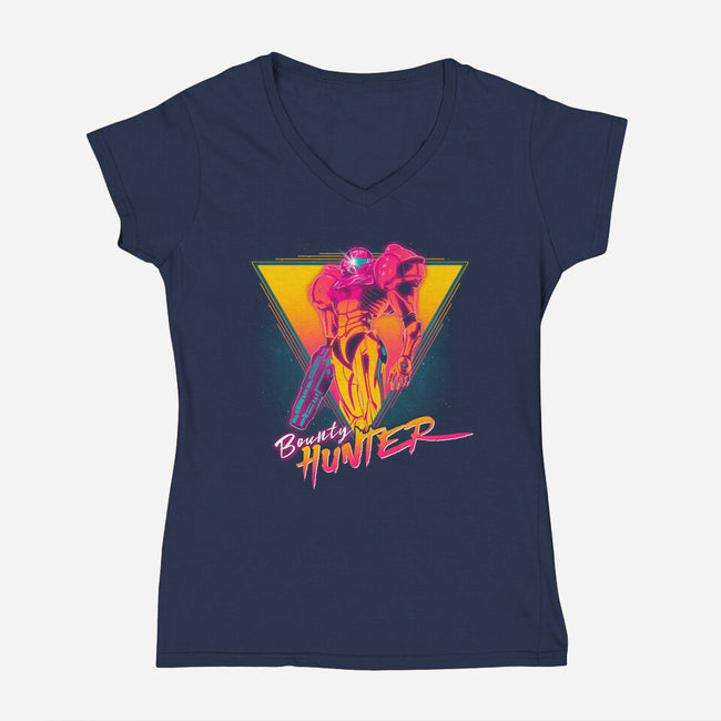 Space Bounty Hunter-womens v-neck tee-ddjvigo