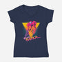 Space Bounty Hunter-womens v-neck tee-ddjvigo