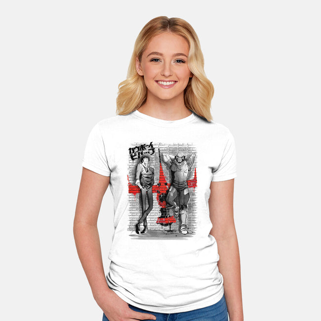 Space Bounty Hunters-womens fitted tee-DrMonekers