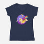 Space Corgi-womens v-neck tee-MeganLara