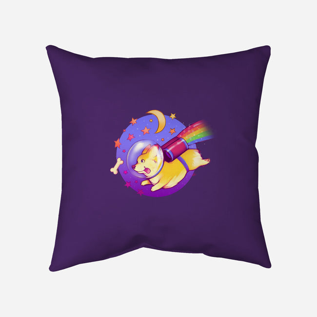 Space Corgi-none removable cover w insert throw pillow-MeganLara