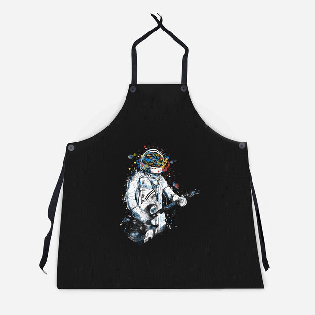 Space Guitar-unisex kitchen apron-kharmazero