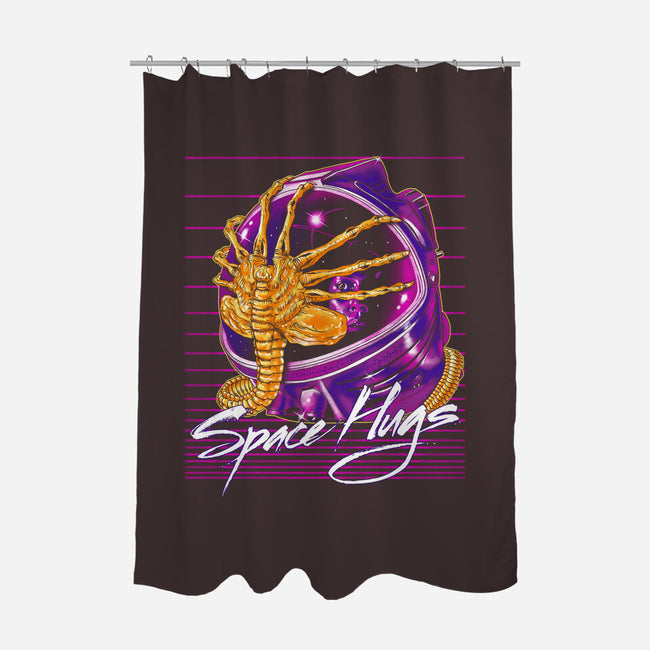 Space Hugs-none polyester shower curtain-zerobriant