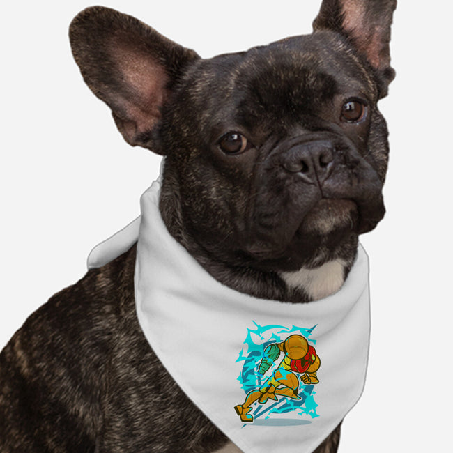 Space Huntress-dog bandana pet collar-lucassilva