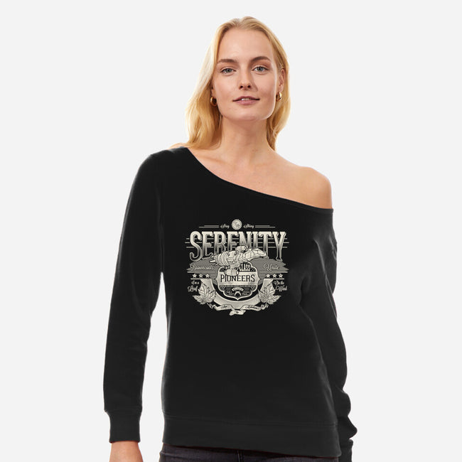 Space Pioneers-womens off shoulder sweatshirt-CoD Designs