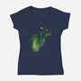 Space Tiger-womens v-neck tee-dandingeroz