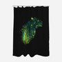 Space Tiger-none polyester shower curtain-dandingeroz