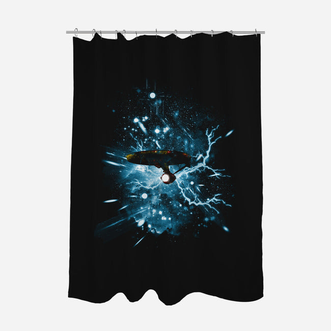 Space Trap-none polyester shower curtain-Kharmazero