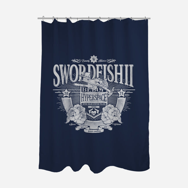 Space Western-none polyester shower curtain-CoD Designs