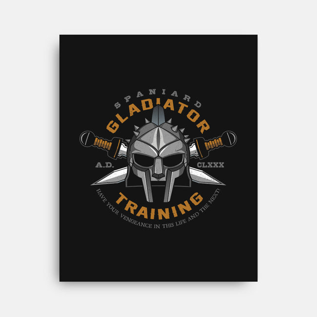 Spaniard Gladiator Training-none stretched canvas-RyanAstle
