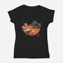 Spicy Lava Ramen King-womens v-neck tee-vp021