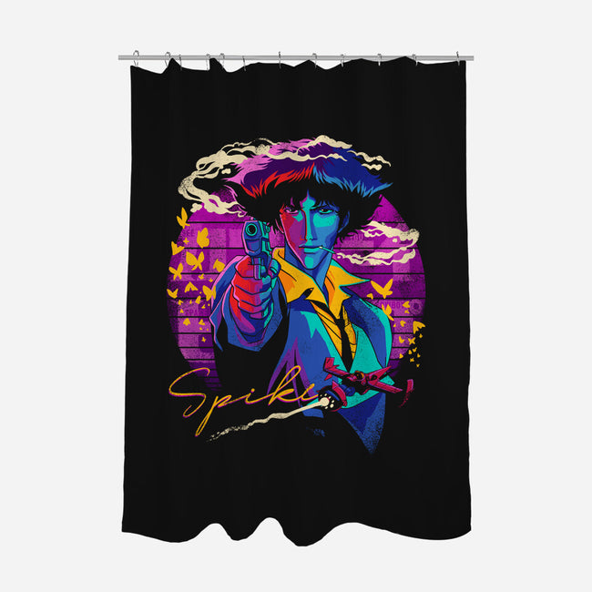 Spike the Space Cowboy-none polyester shower curtain-zerobriant