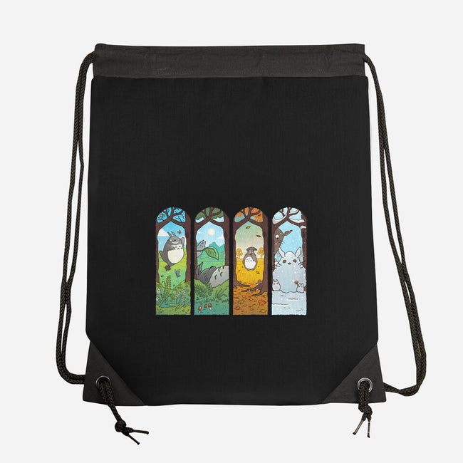Spirit of the Seasons-none drawstring bag-queenmob