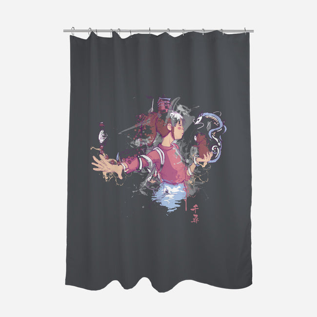 Spirit World-none polyester shower curtain-Harantula