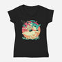 Spirited Race-womens v-neck tee-El Black Bat