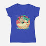 Spirited Race-womens v-neck tee-El Black Bat