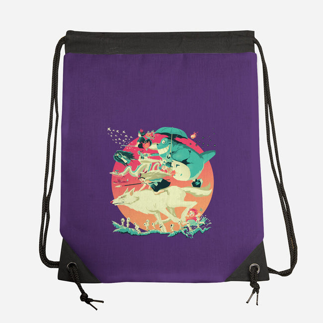Spirited Race-none drawstring bag-El Black Bat