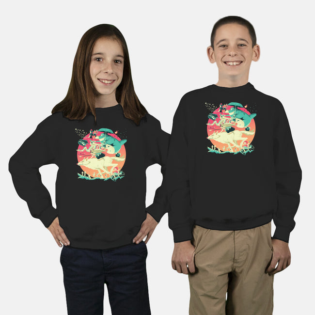 Spirited Race-youth crew neck sweatshirt-El Black Bat