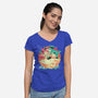 Spirited Race-womens v-neck tee-El Black Bat