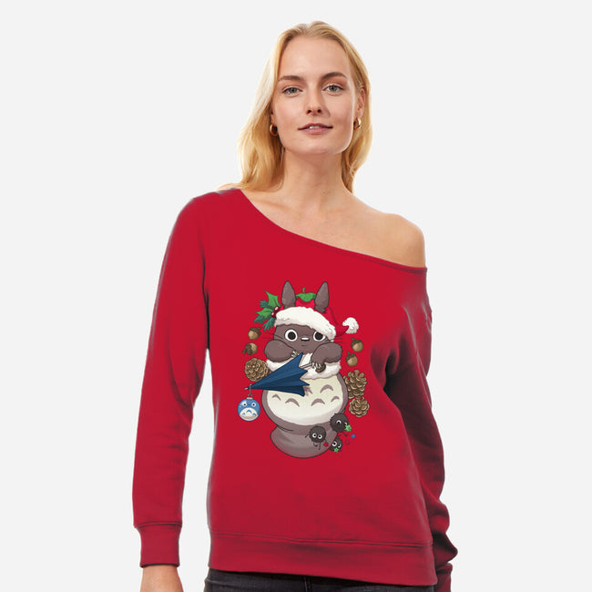 Spirited Stocking Stuffer-womens off shoulder sweatshirt-DoOomcat
