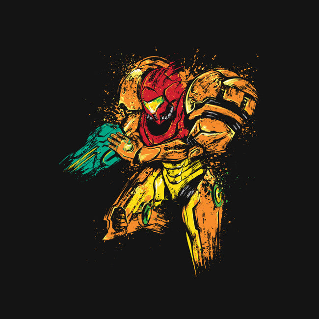 Splattered Bounty Hunter-womens racerback tank-DrMonekers