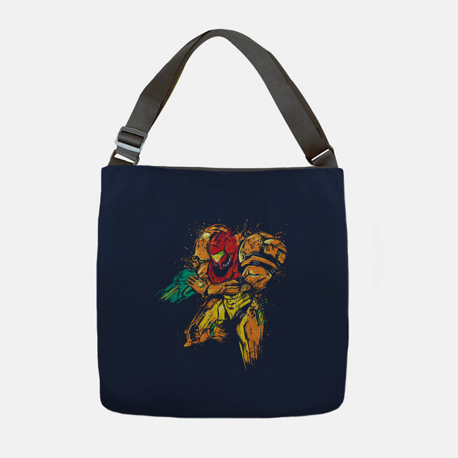 Splattered Bounty Hunter-none adjustable tote-DrMonekers