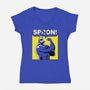Spoon!-womens v-neck tee-mattsinorart