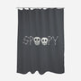 Spoopy-none polyester shower curtain-Beware_1984