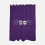 Spoopy-none polyester shower curtain-Beware_1984