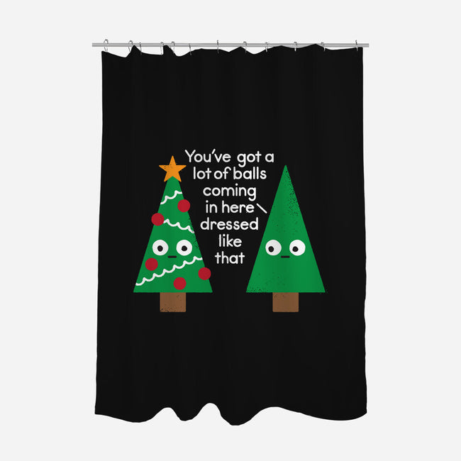 Spruced Up-none polyester shower curtain-David Olenick