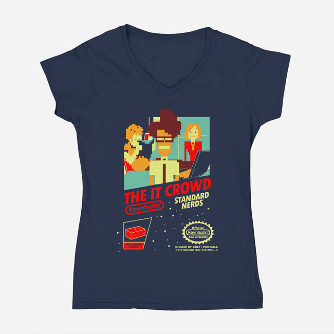 Standard Nerds-womens v-neck tee-TomTrager