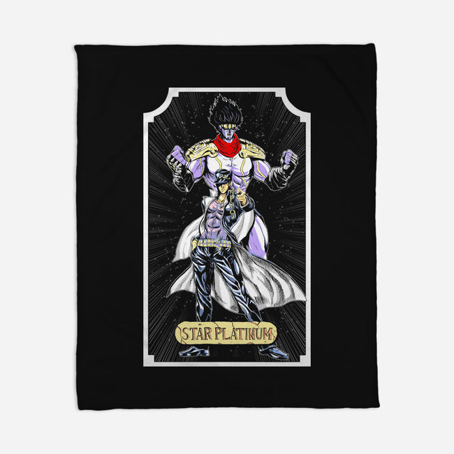 Star Platinum-none fleece blanket-Coinbox Tees