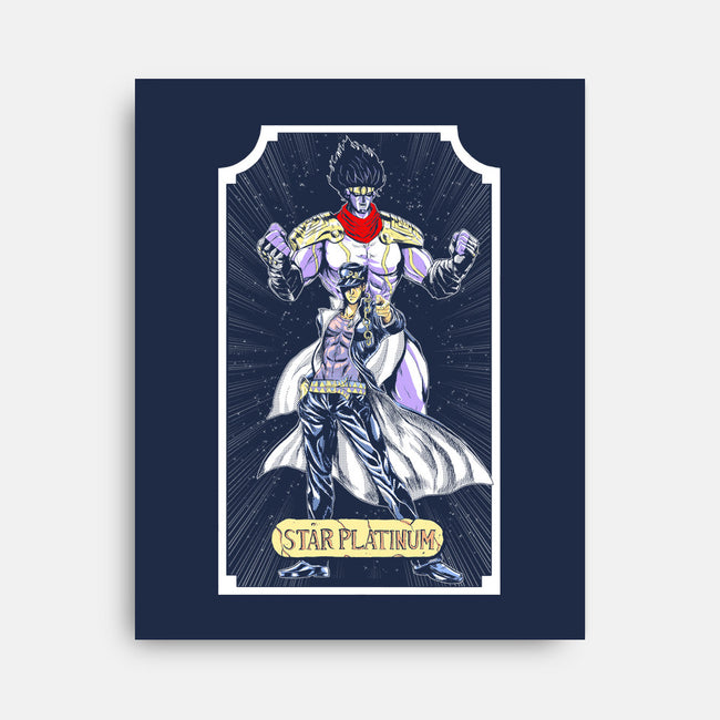 Star Platinum-none stretched canvas-Coinbox Tees