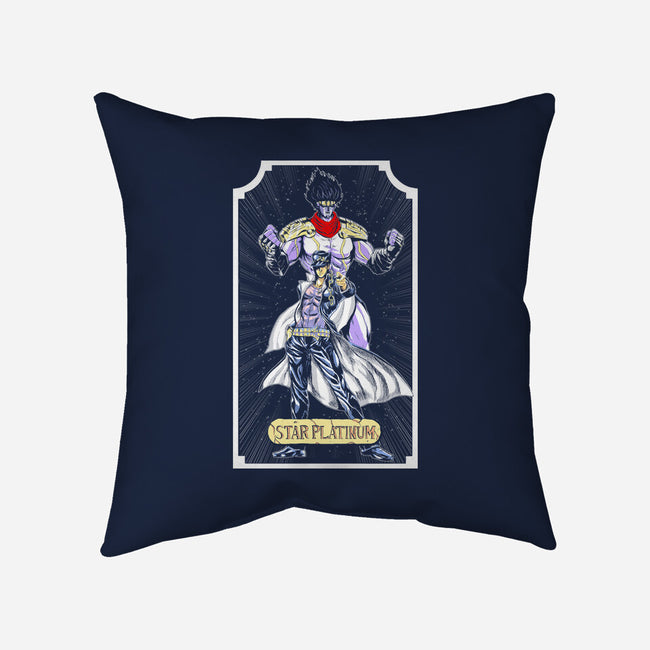 Star Platinum-none removable cover w insert throw pillow-Coinbox Tees