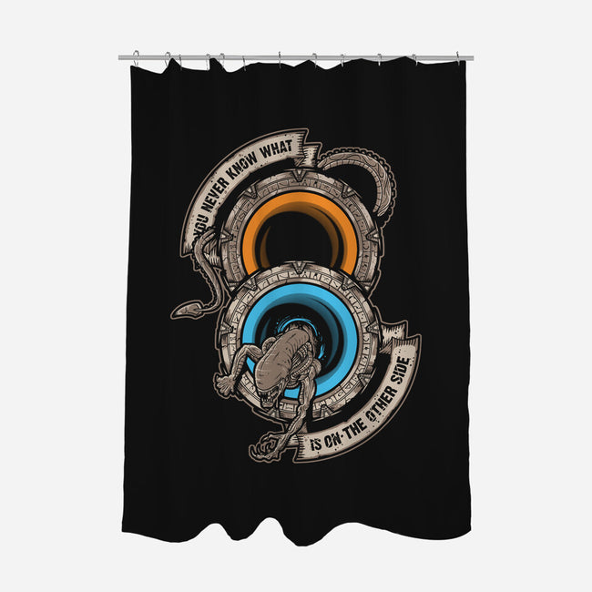 Star Portals-none polyester shower curtain-Letter_Q
