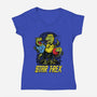 Star T-Rex-womens v-neck tee-Captain Ribman