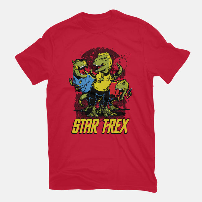 Star T-Rex-womens fitted tee-Captain Ribman