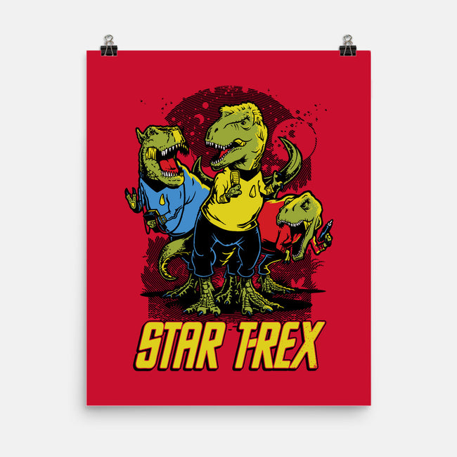 Star T-Rex-none matte poster-Captain Ribman
