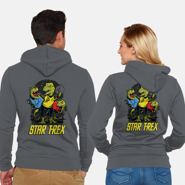 Star T-Rex-unisex zip-up sweatshirt-Captain Ribman