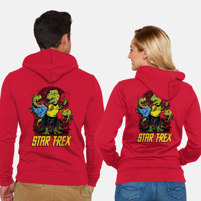 Star T-Rex-unisex zip-up sweatshirt-Captain Ribman