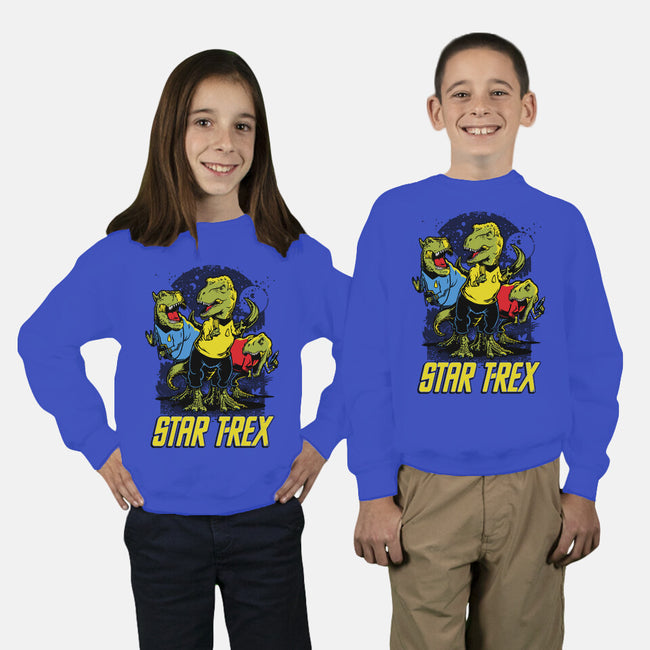 Star T-Rex-youth crew neck sweatshirt-Captain Ribman