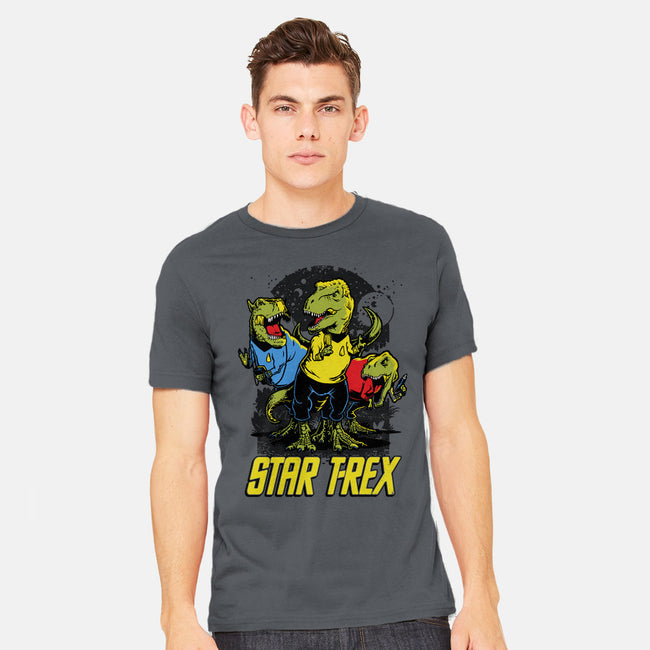 Star T-Rex-mens heavyweight tee-Captain Ribman