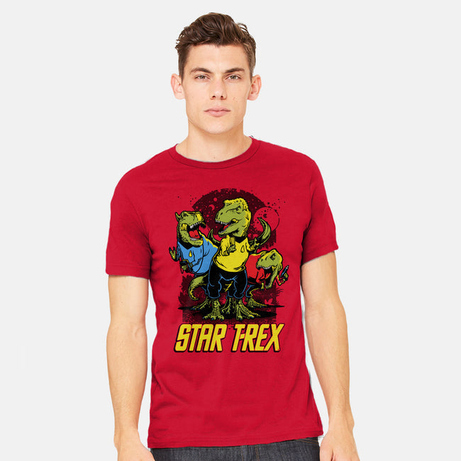 Star T-Rex-mens heavyweight tee-Captain Ribman