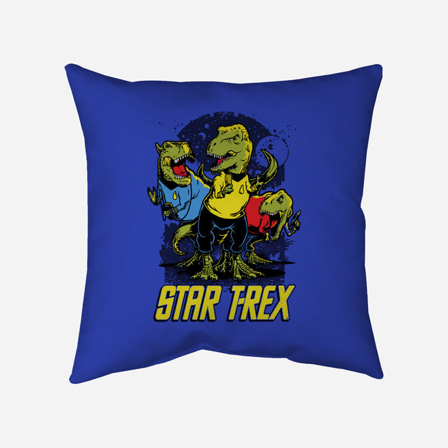 Star T-Rex-none removable cover w insert throw pillow-Captain Ribman
