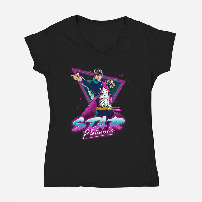 Stardust Crusader-womens v-neck tee-ddjvigo