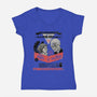 Stare Down Contest-womens v-neck tee-zerobriant
